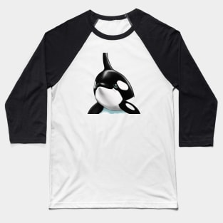 Cute Orca Drawing Baseball T-Shirt